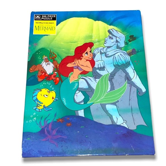 Golden Other - Vintage Golden 200 Piece Puzzle Disney's The Little Mermaid - Used Complete